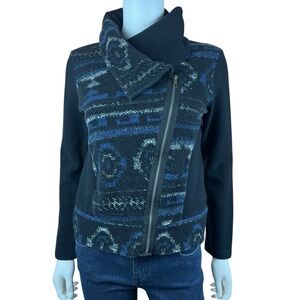 Dolan Anthropologie Aztec Print Moto Sweater Jacket